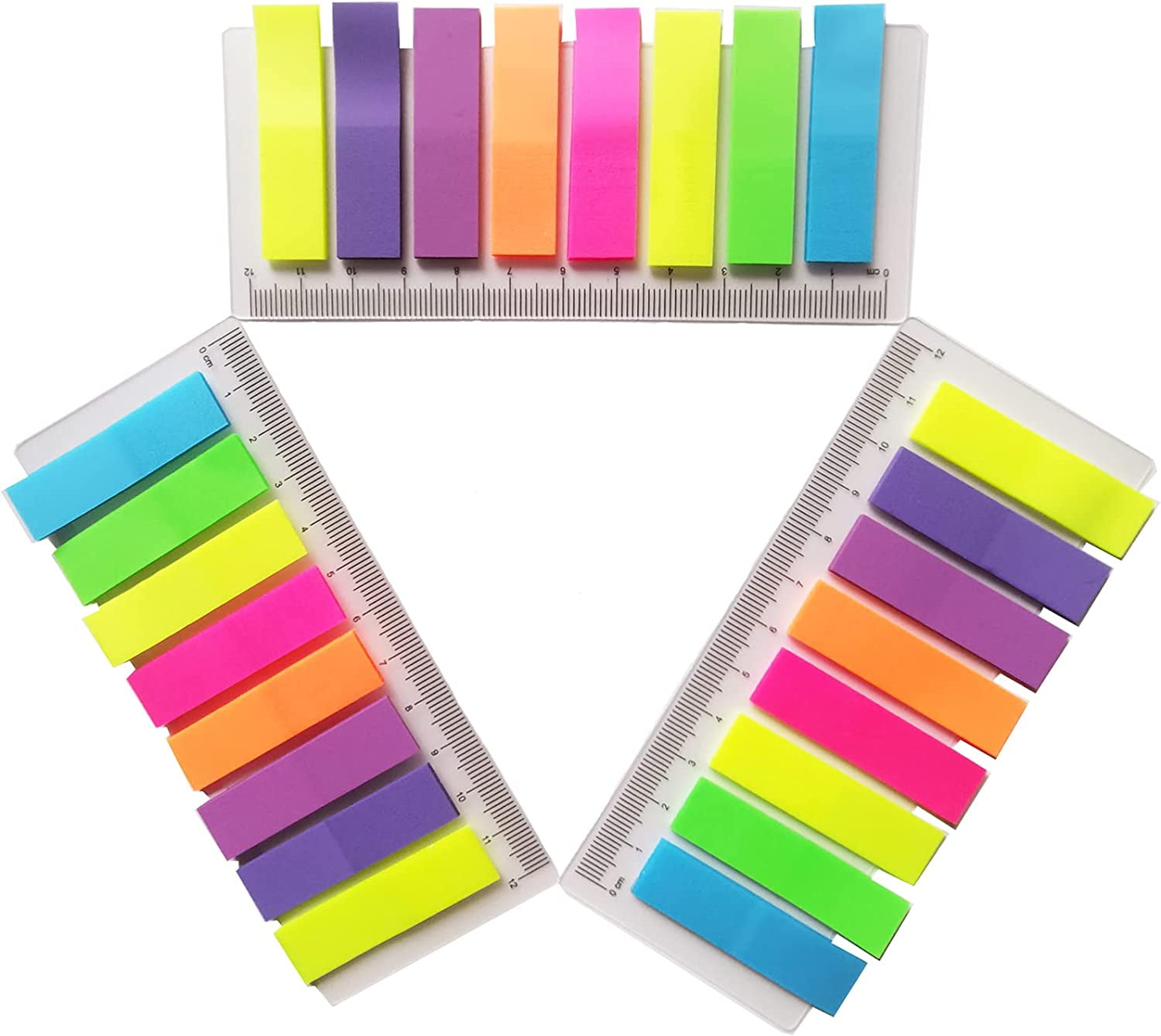 Book Annotation Supplies, 1200sheets Sticky Notes Set With Ruler For Index  Tabs Page Markers 60 Colors