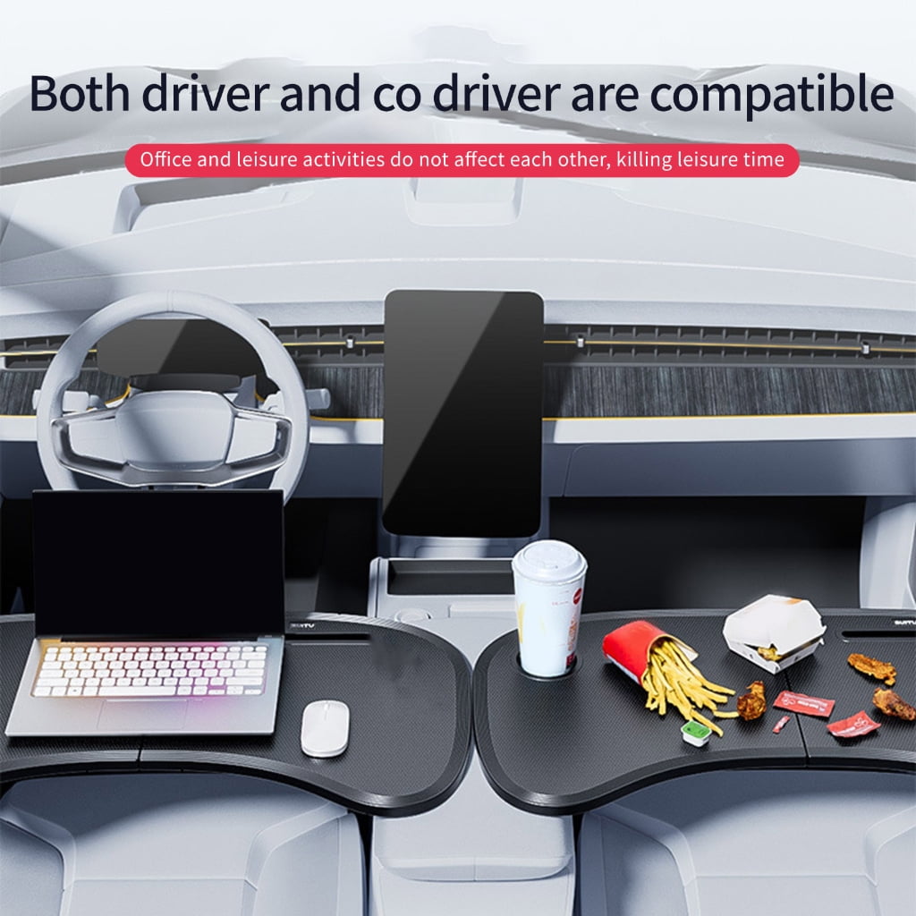 Adjustable Front Seat Foldable Tray For Vehicles Multifunction Workspaces Car Dining Table Laptop Computer Desk