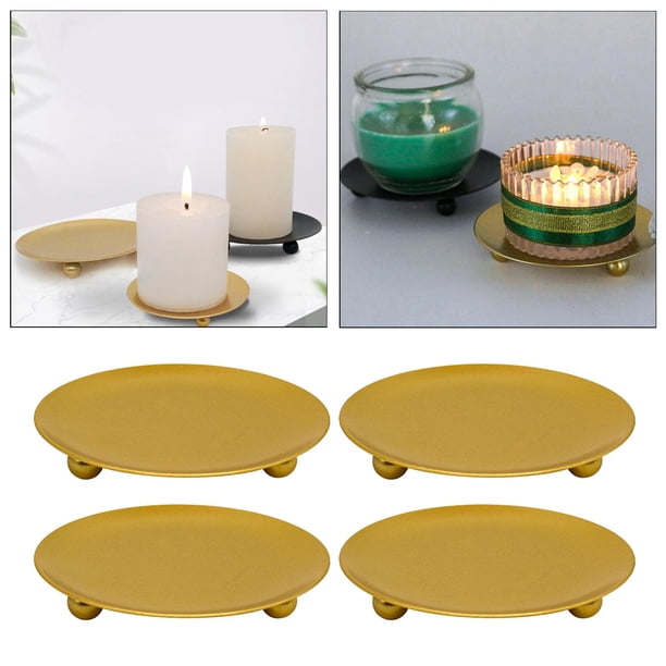 4 candelieres de licencia de hierro, licencia de decorativa de pir de hierro de 3,74 pulgadas de diámetro. candeliere de candeliere para s dorado perfecl porta vela