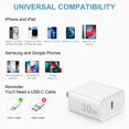 thumbnail image 4 of Cargador de pared Novobit 20W USB-C de carga rápida para iPhone 16, 4 of 7