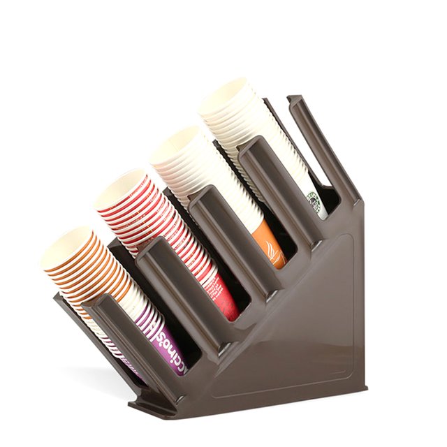 Cup Sleeve Dispenser - One-Piece Cup Dispenser For Plastic Paper Cup Disposable Cup With Cup Holder For Coffee Tea Shop