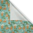 thumbnail image 4 of Ambesonne Mermaid Valance Pack of 2, Cartoon Character Sea, 54"X12", Turquoise Marigold Green, 4 of 5