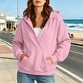 thumbnail image 2 of QQZ 2026 Fall Winter Wrap V Neck Pullover Hoodies For Women, Loose Sweatshirt For Women, Comfy Hoodies For Women With Kangaroo Pocket, 2 of 7