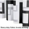 thumbnail image 6 of Black and Gray Shower Curtains for Bathroom Waffle Textured Cloth Simple Modern Shower Curtain Waterproof Fabric Black and White Bath Curtain for Spa,72 x 72 inch, 6 of 6