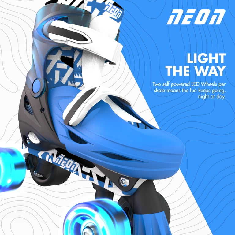 Yvolution 2N1 Quad and Inline Skates Combo Girls and Boys, Blue