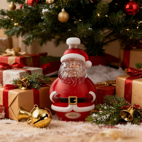 Vacemry Under $5 Santa Bottle Decanter, Whiskey Pouring Container, Holiday Barware, Christmas Themed Drink Dispenser, Festive Serving Vessel for Parties Gatherings and Special Beverage Service