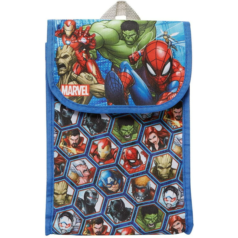 Marvel Avengers 5 Pc Kids Backpack Set Lunch Box Key Chain Pencil Case  Carabiner Multicoloured : Target