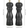thumbnail image 4 of Salt and Pepper Grinder Wooden Pepper Mill Grinder Salt Pepper Shakers Set of 2 with Adjustable Ceramic Rotor- 7 Inch, 4 of 8