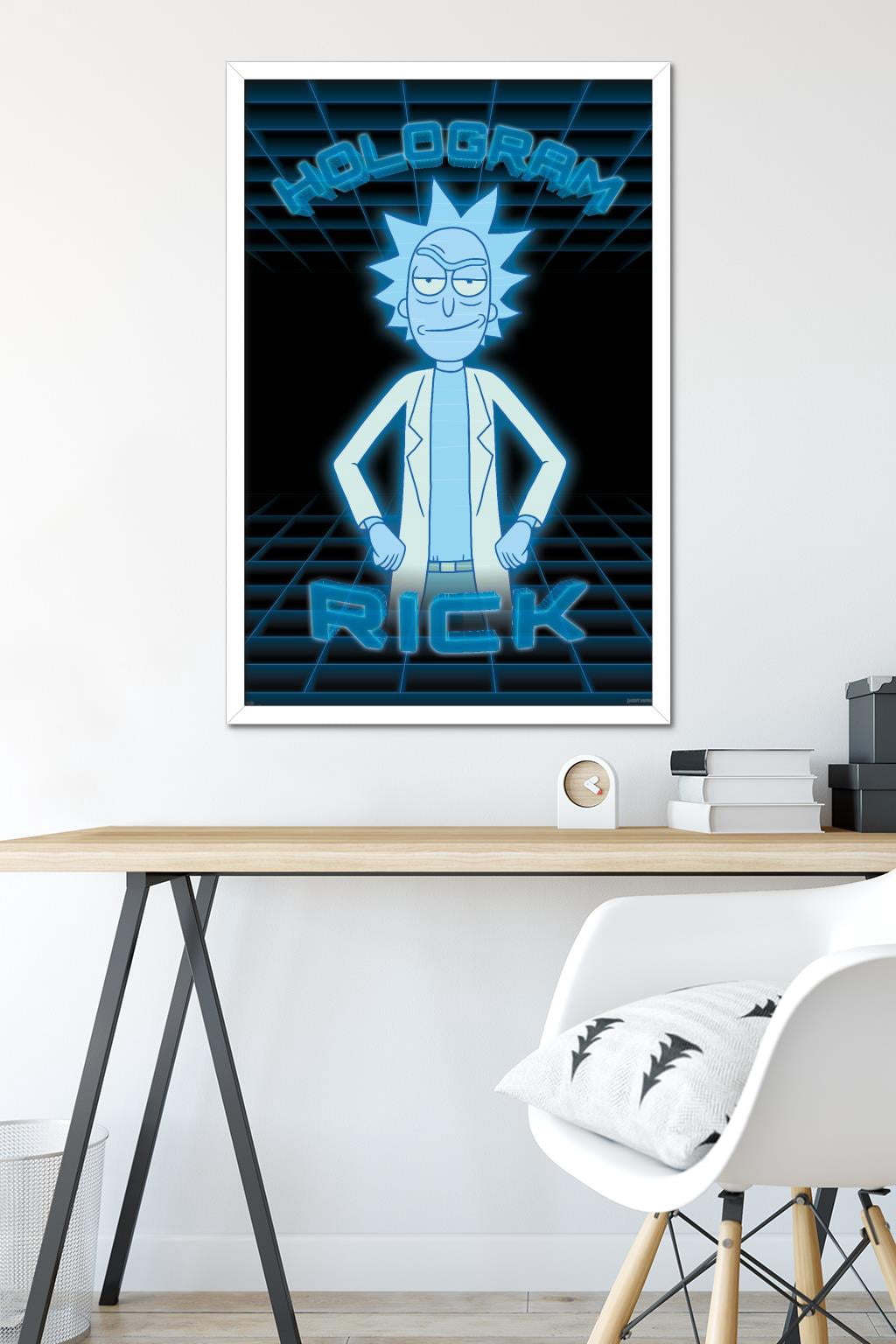 Rick And Morty - Hologram Rick Wall Poster, 22.375" x 34" Framed