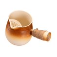 thumbnail image 4 of Tetera de cerámica con mango lateral, tetera con infusor, tetera de hojas de té sueltas y florecientes para senderismo, casa de té familiar perfecl  Tetera, 4 of 8