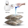 thumbnail image 6 of Waterproof Outdoor Throw Pillows with Inserts 12"x20", White Branches Soft Decorative Pillowcases for Couch Bedroom, Brown Beige Wooden Grain Pillow Covers for Sofa Living Room, 6 of 8