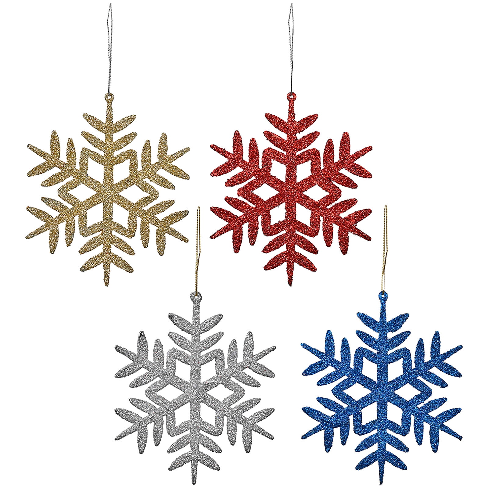 Details about   30PCS Snowflakes Hanging Decoration Christmas Party Pendant Xmas Ornaments Large 