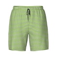 thumbnail image 5 of Rocae Green Gingham for Men's Swim Trunks Quick Dry With Two Side Pockets and One Lined Patch PocketSmall, 5 of 9