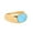 Gold blue, variant on Men's Women's Stainless Steel Vintage Personalized Oval Dark Blue Gemstone High Polish Wedding Ring Gold Size 9
