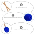 thumbnail image 5 of HAMPPLIES 1 Pair Blue Wooden Marimba Mallet for Percussion Instrument .8X1.8in, 5 of 8