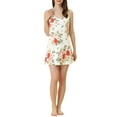 thumbnail image 2 of INSPIRE CHIC Women's Camisole Nightgown Pajamas Summer Print Cami Slip Sleepwear  XX-Large White Flower, 2 of 5