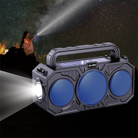 Skegnu Portable Audio Stereo Speakers Solar Bluetooth Speaker Wireless Speaker Outdoor High-volume Bluetooth Speaker Handheld for Parties/Outdoor/Camping/Cars
