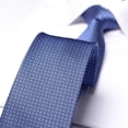 thumbnail image 5 of Yongchuantie Men's 3.15" Necktie Navy Blue H-Pattern Pattern Tie 8CM Wide Version Tie+Gift Box, 5 of 6