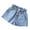 B-Blue, variant on Little Girls Denim Shorts Cute Ruffle Hem Jean Shorts Toddler Kids Casual Comfy Elastic Waist Summer Short Pants White 2 Years
