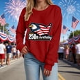 thumbnail image 6 of Leey-World 250 Years of Freedom 250th Anniversary USA Flag 4th of July Shirt Fourth Of July Shirts for Women(Red,M), 6 of 9