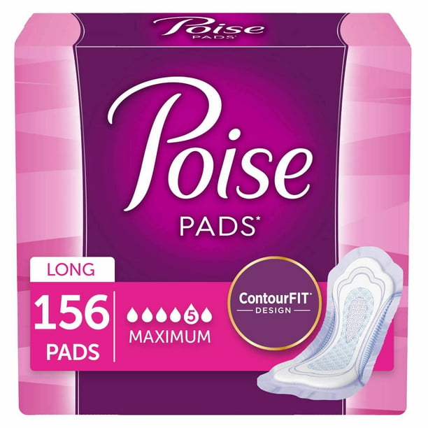 Poise Maximum Absorbency Long Incontinence Pads, 156 ct.