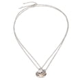 thumbnail image 1 of 2 piezas collar con colgante aleación premium muy duradero exquisito collar de delfín de moda para fiesta boda cumpleaños doble plata, 1 of 10