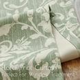 thumbnail image 4 of Curtainking Blackout Curtains for Bedroom Thermal Curtains Floral Patterned Living Room Vintage Country Curtain 84 inch Long 2 Panels Green on Beige, 4 of 10