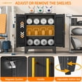 thumbnail image 6 of Metal Tool Storage Cabinet with Doors and Adjustable Shelves, Small Locking Garage Storage Cabinet, Black Steel Tool Cabinets with Leveling Feet for Garage, Basement, Office, Utility Room, 6 of 7