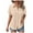 Beige, variant on GEWSEY Cotton Short Sleeve Shirts for Women Button Down Shirt Womens Blouses Casual Summer Tops with Pockets (Light Blue, S)