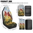 thumbnail image 6 of Xoenoiee Cardinal Lily Flower Print 5 Pack Car Seat Cover Full Set with Leather Armrest Cover Pad Seat Belt Covers, Universal Soft Auto Interior Accessories Protector for Women Men, 6 of 7