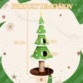 thumbnail image 6 of 59in Large Tall Christmas Tree Cat Tower - 2 Cat Houses, Soft Fleece, Teaser Toy, Sisal Scratching Post, Multi-Level Activity Center for Cats, 6 of 14