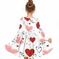 thumbnail image 7 of BLTIBY Girls Valentine's Day Dress Long Sleeve Round Neck Toddler Printed Spring Fall A-Line Flowy Swing Pleated Dresses Beige 5-6 Years, 7 of 7