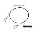 thumbnail image 2 of Uxcell 10Pack Lanyard Cable, 50cmx1.5mm Stainless Steel Vinyl Coated Wire Cable with Loops Security Steel Cable, Black, 2 of 5