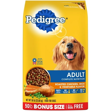 Pedigree Complete Nutrition Adult Dry Dog Food Roasted Chicken, Rice ...