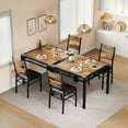 thumbnail image 2 of Kitchen Dining Table Set with 2 or 4 Upholstered Chairs and Corner Protector, Wood Kitchen Table Chairs Set for Small Space, Dining Room, Apartment, 2 of 7