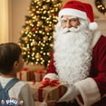 thumbnail image 3 of PMU Christmas Santa White Wig and Extra Long 28in Beard 1 Set for Men - Christmas Costume Accessories - Plays, Festivals, Props & Party Supplies - White, 3 of 10