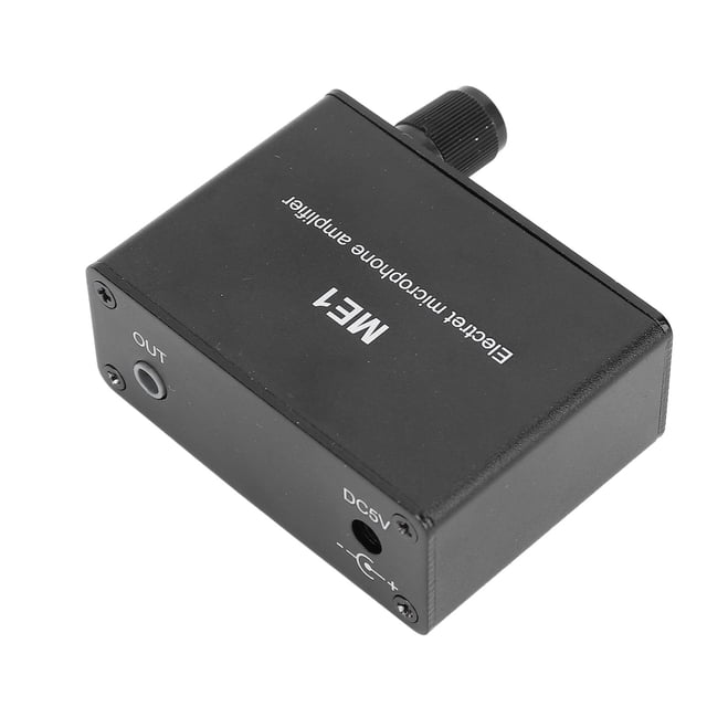 Amplificador De Auriculares Con Micrófono De Condensador, Amplificador De Micrófono Electret De aleación De Aluminio DC5-12V Para Uso Industrial