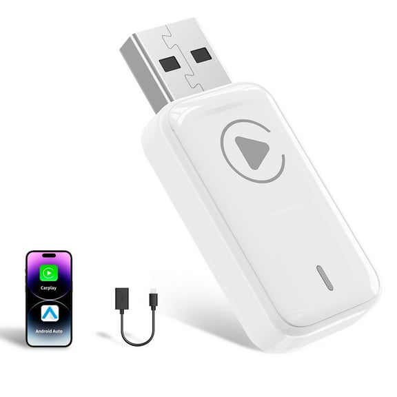 Wireless CarPlay Adapter for Apple iPhone, Mini Edition, Converts Wired to Wireless CarPlay Adapter,CarPlay Dongle Stick for Apple Wired CarPlay Cars & for iPhone iOS 10 , USB & Type-C, for Gifts
