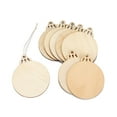 10Pcs Unfinished Wooden Ornaments Christmas Wood Ornaments Hanging