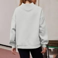 thumbnail image 3 of Kovlvoll Sweatshirts for Women Long Sleeve High Neck Hem Side Split Loose Casual Fall Pullover Sweatshirt with Pockets, 3 of 6
