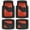 Black/Red, variant on Cat® DiamondShield™ Rubber Floor Mats for Cars Trucks SUV, All Weather Protection, Front and Rear Car Mats with Heel Pad & Anti-Slip Backing, Universal Trim-to-Fit Rubber Floor Mats for Car, Green