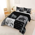 thumbnail image 2 of Feelyou Lodge Cabin Queen Comforter Set, Wolf Bear Bedding Comforter Set, 3pcs, 2 of 7