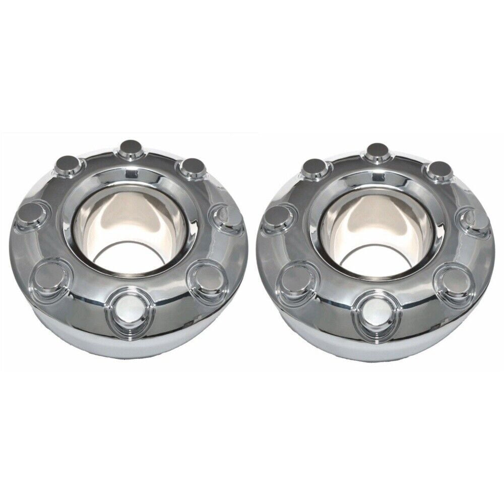 Set Of 4 Chrome Center Hub Caps For 1999-2004 Ford F350 Dually 2WD - ABS Plastic, Replaces OEM F81Z-1130-KC