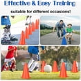 thumbnail image 4 of Conos deportivos de 9 , paquete de 10 conos de entrenamiento de tráfico para práctica de fútbol, ​​conos marcadores de campo de agilidad para ejercicios de fútbol baloncesto, cono, 4 of 5