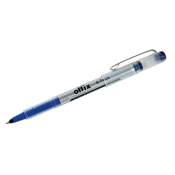 Offix 343905BEA3BL07N Offix Rolling Ballpoint Pen 0.7 mm, blue (Pack of 12)