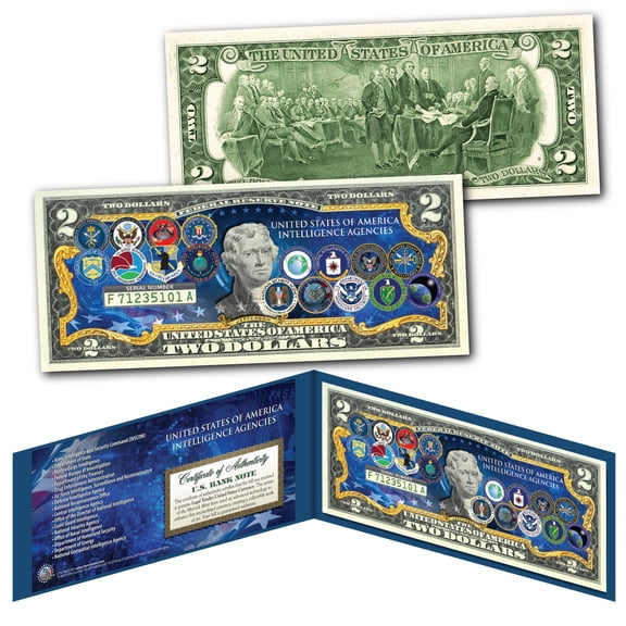 United States of America National Secret Intelligence Agencies Military $2 Bill