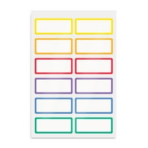 Avery No-Iron Fabric Name Labels, Rainbow Borders, 24 Total (40706)