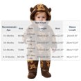 thumbnail image 3 of Maqroz Animal Print Boys Girls Fleece Jumpsuit Long Sleeve Hooded Romper Cute Cubby Graphic Loungewear with Zip, 3 of 8