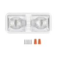 thumbnail image 1 of RV Lights Interior 12V Led 8W Ceiling Double Dome Light 600 Lumen Brightness Light Fixture for RV Trailer Boat Car, 1 of 5
