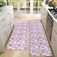 thumbnail image 4 of Kitchen Rugs Sets Of 2,Purple Cartoon Unicorn Rainbow Pattern Anti Fatigue Kitchen Mat Rugs Non Slip Washable,Decorative Kitchen Floor Mats for Kitchen,Sink,Laundry,17"X47", 4 of 5